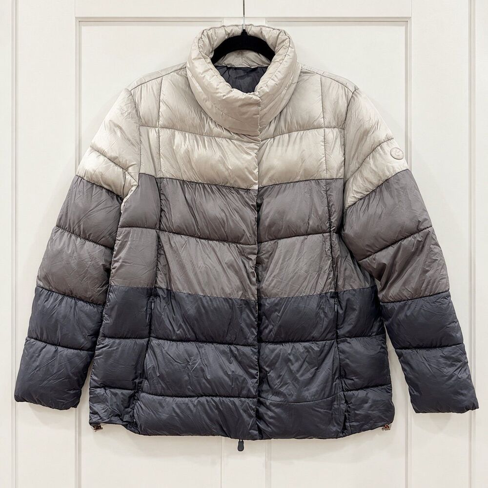 {Save the Duck} colorblock Plumtech puffer jacket, L